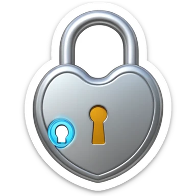 Open padlock sticker