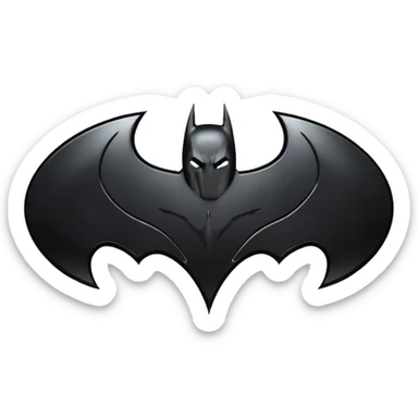Make a emoji of batman logo pro level  sticker