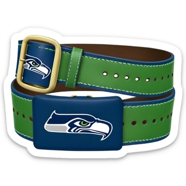 Seattle Seahawks Blue and Green Karate Belt sticker