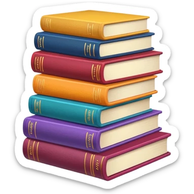 libros aesthetic de colores sticker