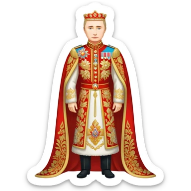  Putin full body in Romanov dress sticker