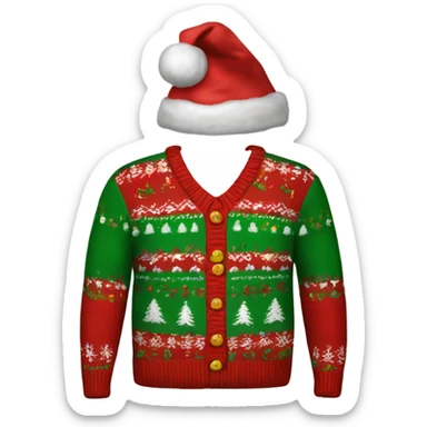 Realistic Ugly Christmas sweater sticker