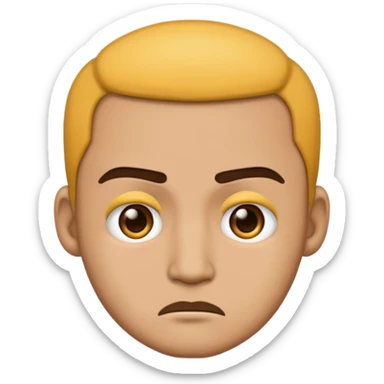 lightskin man emoji with a frown sticker