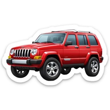 Jeep Cherokee red suv sticker