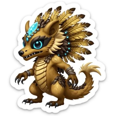 Vernid-Protogen-Grem2-Wickerbeast-Bagbean-animal-fusion-hybrid-creature sticker