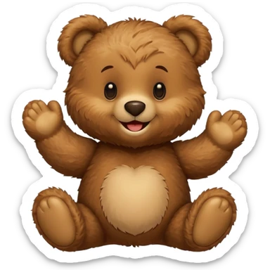 teddy bear saying yes sticker