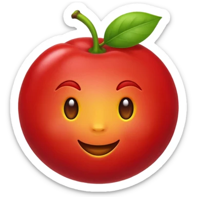 Eu quero um emoji de acerola, SEM CARINHA, NÃO COLOCA ROSTO NO EMOJI sticker