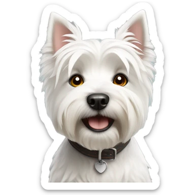 Cute West Highland white terrier dog  sticker