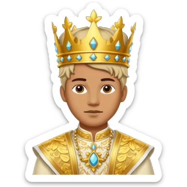 portrait of sun king sticker