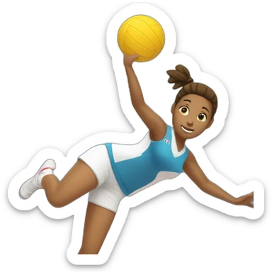 Volley-ball player sticker
