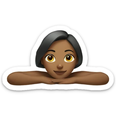 Girl relaxing in spa sticker