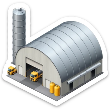 hangar, many fuel warehouse sticker