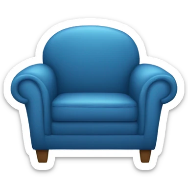 blue couch chair sticker