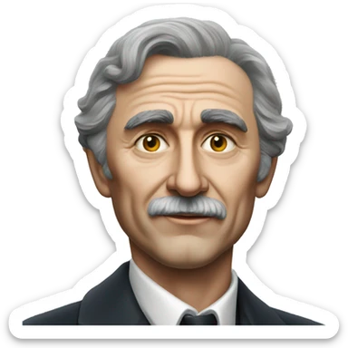 Photorealistic Alexander Kuprin russian writer sticker