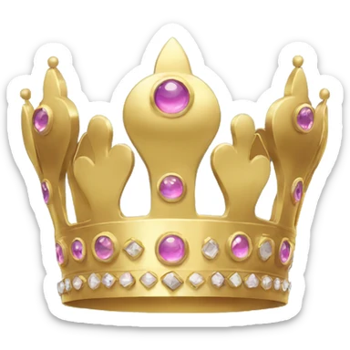 Golden princess crown sticker
