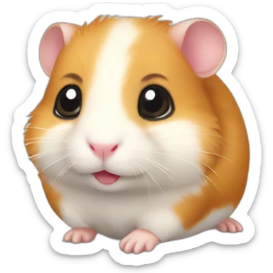 a cute hamster  sticker