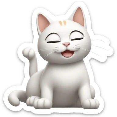 Cat giving massage  sticker