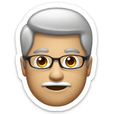 homem branco com topete preto, olhos castanhos segurando um iphone com a mão sticker