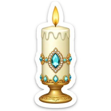Bejeweled candle sticker
