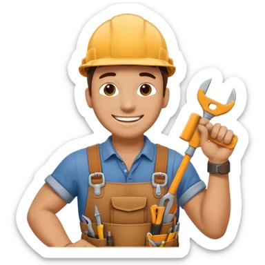 a handyman without tools sticker