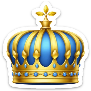 Blue crown with a lemon on the top sticker