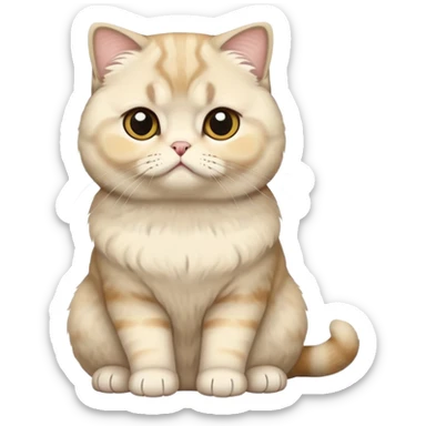 Scottish Fold cat full body sitting sticker