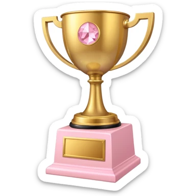 light pink Grammy trophy sticker