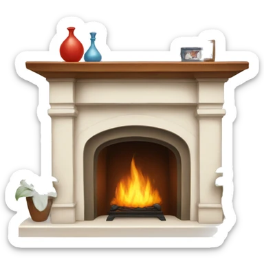 fireplace mantle sticker
