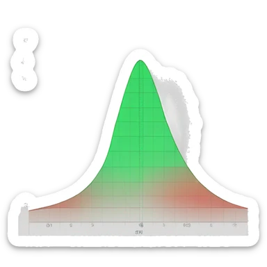 Normal distribution graph sticker