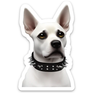 Black spiked dog collar Gothic Punk Style PU Leather Collar Choker sticker