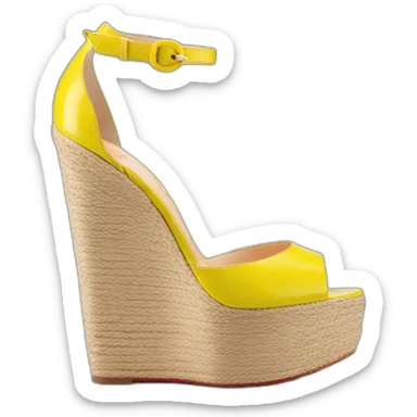 Sandal Platform wedges black louboutin sticker