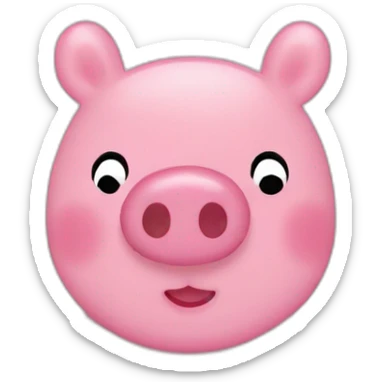 Tiny peppa pig sticker