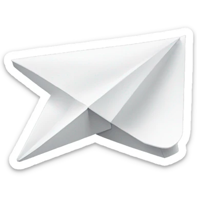 white paper airplane sticker