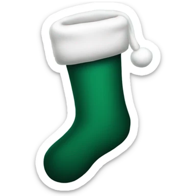 Dark green stocking sticker