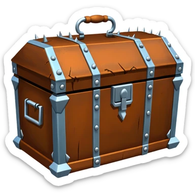 torture device iron maiden casket with spikes inside sticker