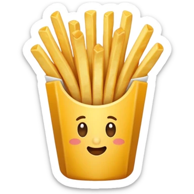 French fries sticker