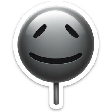 a glossy spherical monochromatic lollipop sticker
