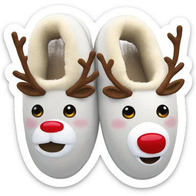 Rudolph slippers sticker