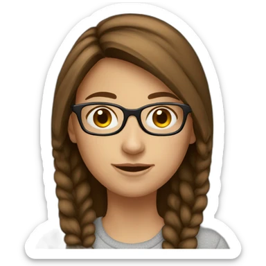 girl-with-brown-hair-and-very-round-glasses sticker
