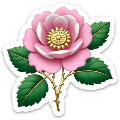 English Tudor rose badge sticker