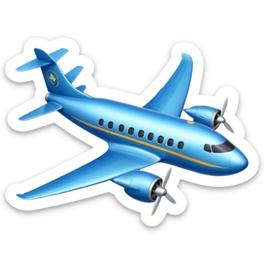 Two floors blue airplane sticker