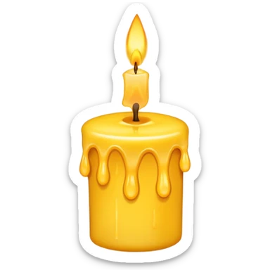Candle dripping wax sticker