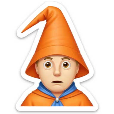 A stupid guy in a dunce hat sticker