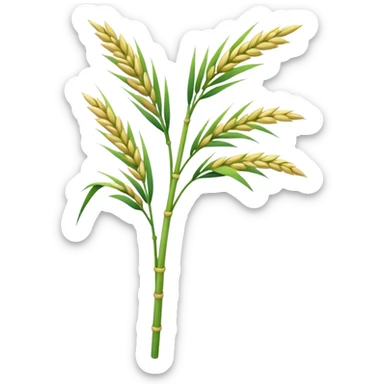 a single rice stalk sticker