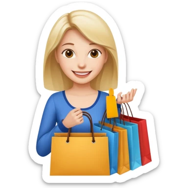 shopaholic sticker