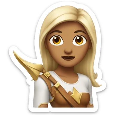 Sagittarius from zodiac as a women sticker