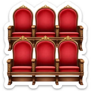 theater chorus seats sticker
