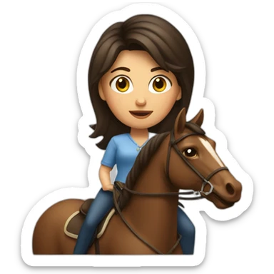 a brunette woman on a horse that has the number 54 sticker