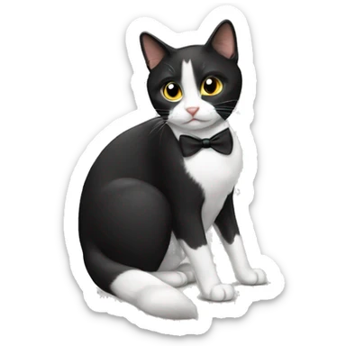 Tuxedo cat sticker