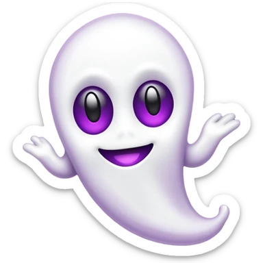 pirulito fantasma roxo e branco sticker